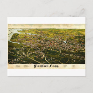 Burleigh's karta of Stamford, Connecticut (1883) Vykort