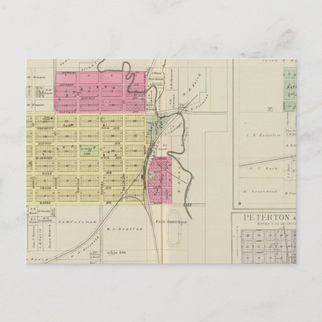 Burlingame, Melvern, Peterton Vykort (Framsida)