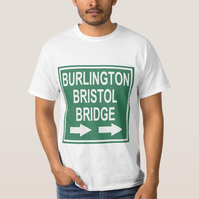 Burlington-Bristol överbryggar undertecknar T Shirt (Framsida)