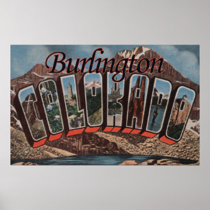 Burlington Colorado - stora brevplatser Poster