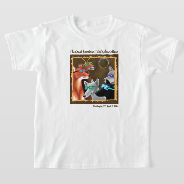 Burlington Forest Friends Eclipse Visa Party T Shirt (Laydown)