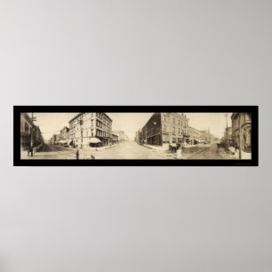 Burlington huvudsakligt St-foto 1907 för IA Poster