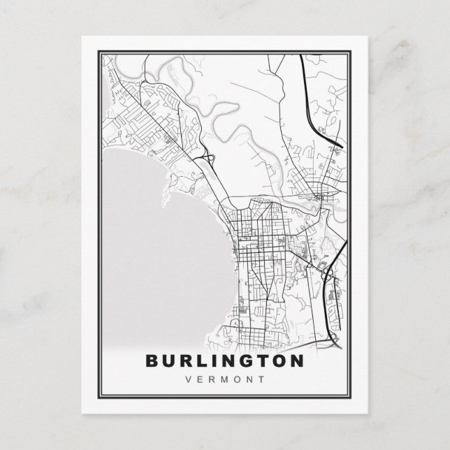 Burlington Karta Helg Vykort (Framsida)