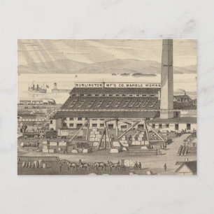 Burlington Manufacturing Co's Marble Works Vykort