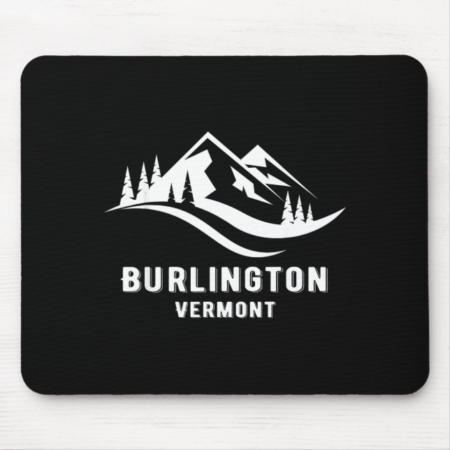 Burlington Vermont berg souvenir minnessaker Musmatta (Framsidan)