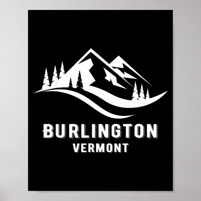 Burlington Vermont berg souvenir souvenir Poster (Framsidan)