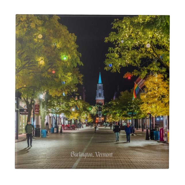 Burlington, Vermont cityscape, Kakelplatta (Framsidan)