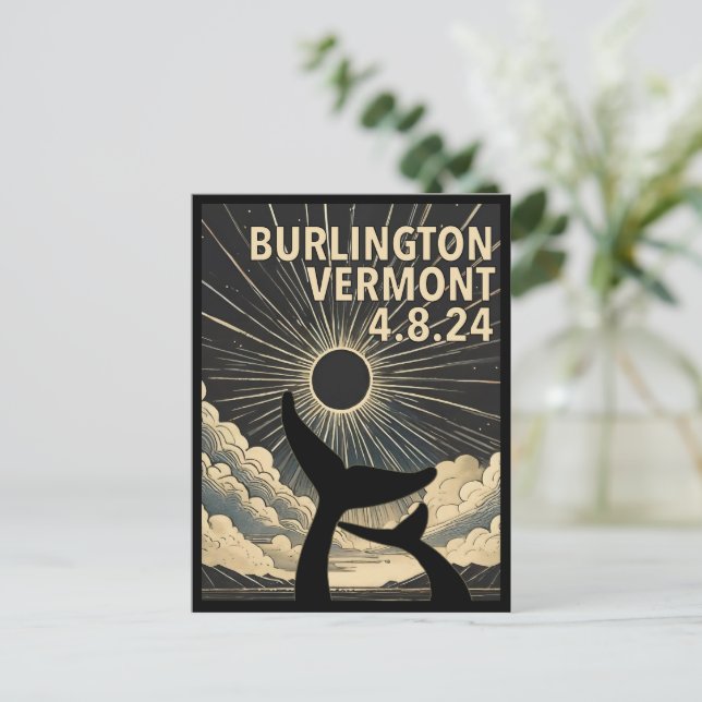 Burlington Vermont Eclipse Vykort (Stående Fram)
