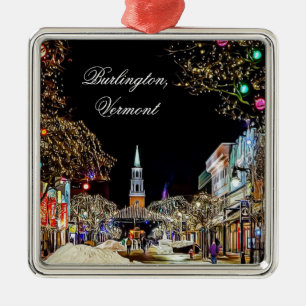 Burlington, Vermont-jultomten Julgransprydnad Metall