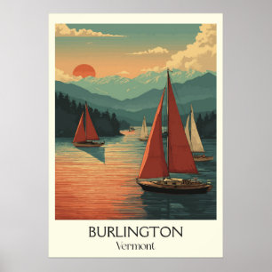 Burlington Vermont Lake Champlain Poster