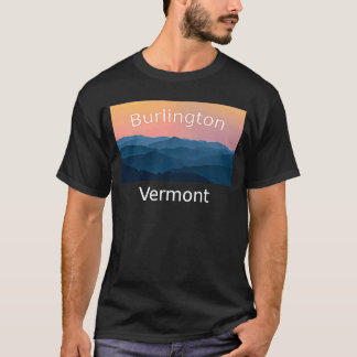 Burlington Vermont Mountain sunset hometown T Shirt