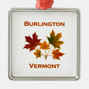 Burlington Vermont nedgånglövverk - lönnlöv Julgransprydnad Metall