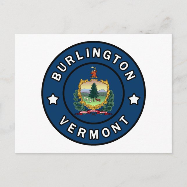 Burlington Vermont Vykort (Framsida)