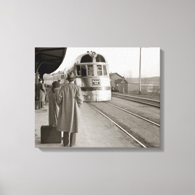 Burlington Zephyr-tåg, 1940 Canvastryck (Framsida)