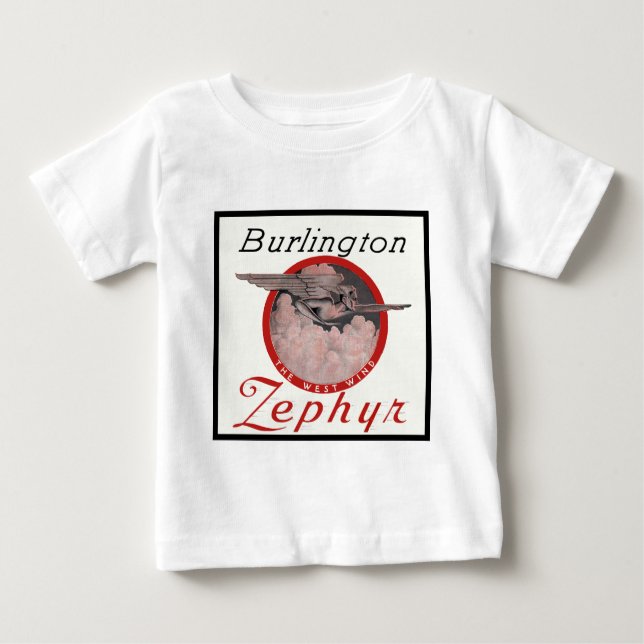 Burlington Zephyr Tåg T Shirt (Framsida)