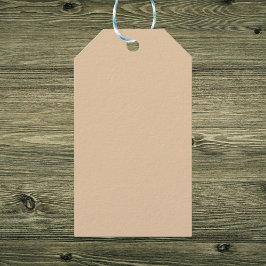 Burly Wood Solid Färg Presentetikett