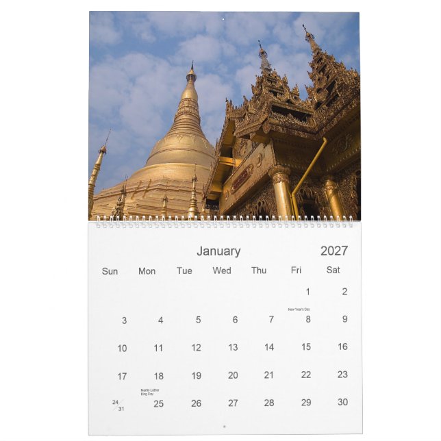 Burma 2010 kalender (Jan 2027)