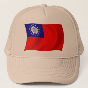 Burma Flagga Hatt Truckerkeps