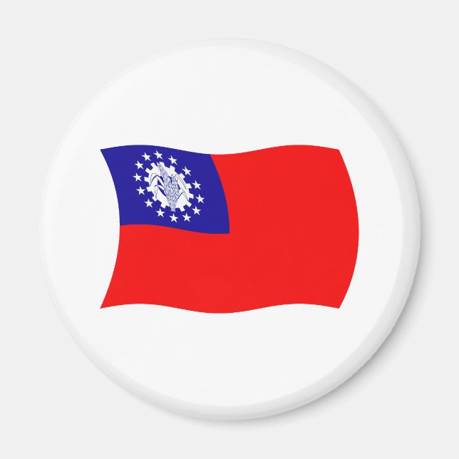 Burma Flagga Magnet (Framsidan)