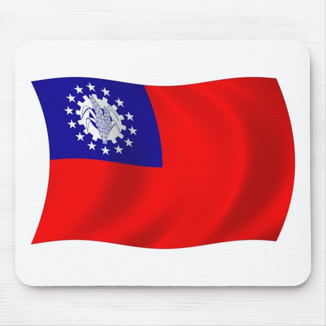 Burma Flagga Mousepad Musmatta (Framsidan)