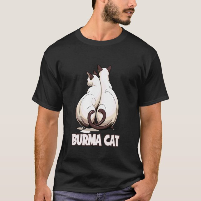 Burma Katt Charming Kattkamrater T Shirt (Framsida)
