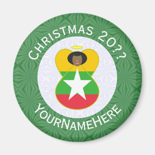 Burma Myanmar Flag Angel Jul Personlig Magnet