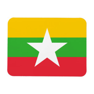 Burma/Myanmar flagga Magnet