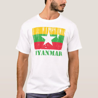 Burma Myanmar flagga T Shirt