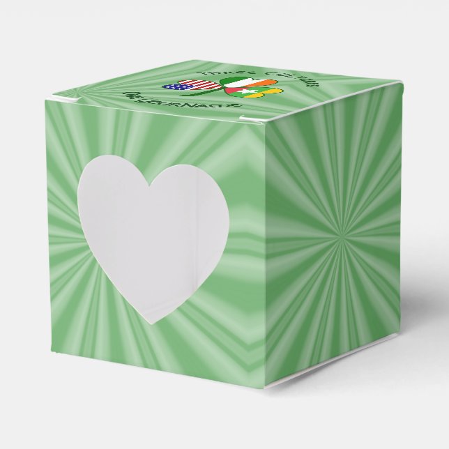 Burma Myanmar Irländsk USA Shamrock Flag Personlig Presentaskar (Framsidan Sidan)