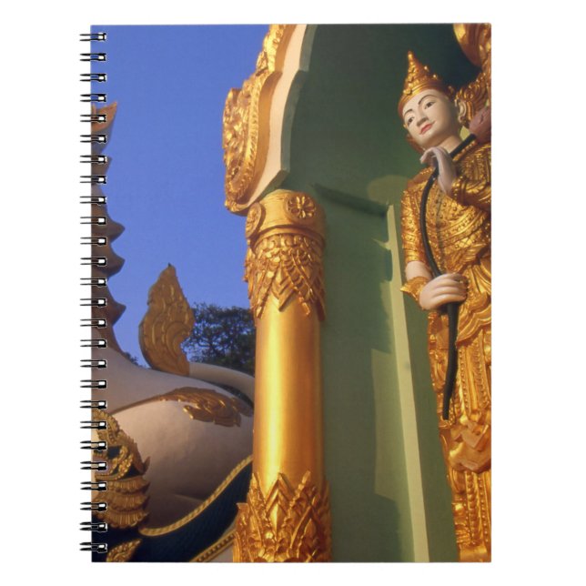 Burma (Myanmar), Rangoon (Yangon) tempel Anteckningsbok Med Spiral (Framsidan)