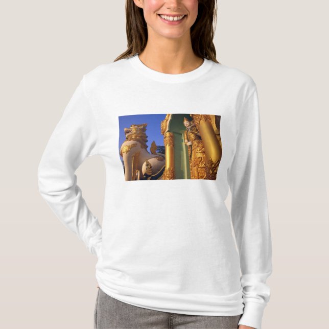 Burma (Myanmar), Rangoon (Yangon) tempel Tee Shirt (Framsida)