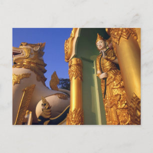 Burma (Myanmar), Rangoon (Yangon) Temple Vykort