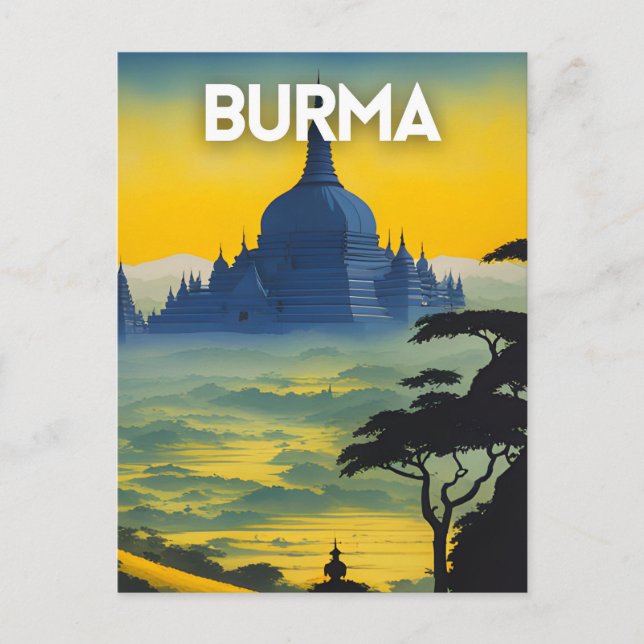 Burma Travel Vykort (Framsida)