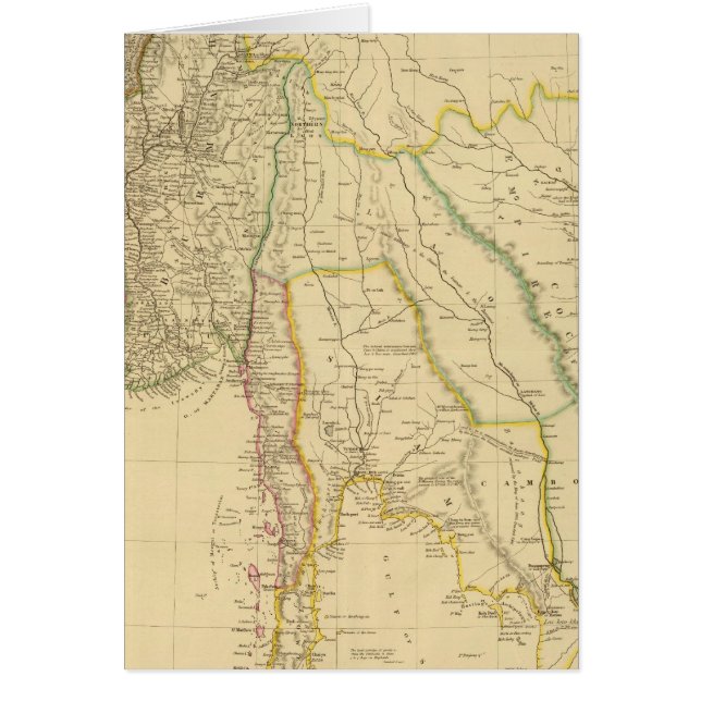 Burmah, Siam, Cochin China Hälsningskort (Framsidan)