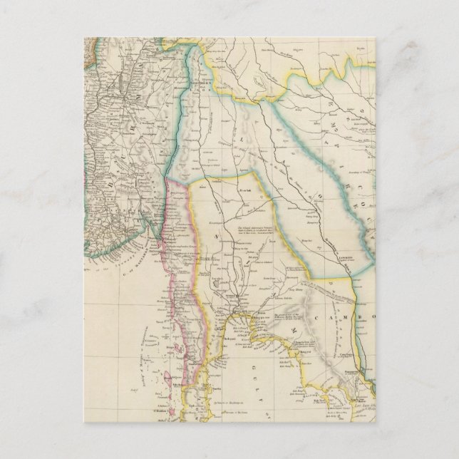 Burmah, Siam och Cochin-Chinan Vykort (Framsida)