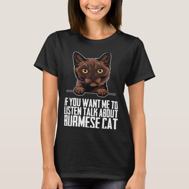 Burmese Burmese cat Burmese mother T Shirt (Framsida)