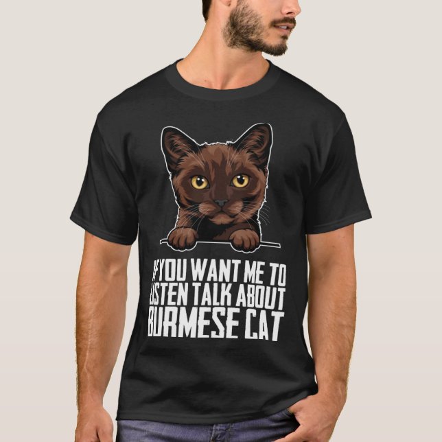 Burmese Burmese cat Burmese mother T Shirt (Framsida)