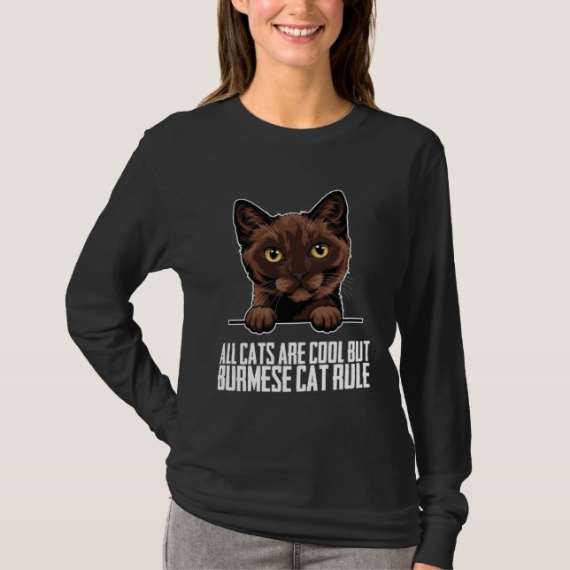 Burmese cat  Burmese dad  Burmese T Shirt (Framsida)