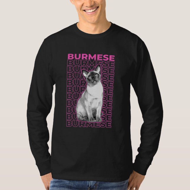 Burmese Cat Pastel Aesthetic T Shirt (Framsida)
