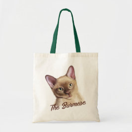 Burmese Cat Tote Bag Tygkasse