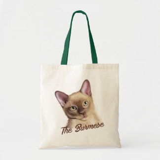 Burmese Cat Tote Bag Tygkasse