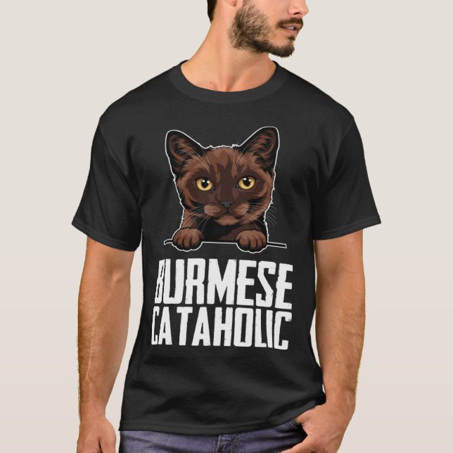 Burmese cataholic t shirt (Framsida)