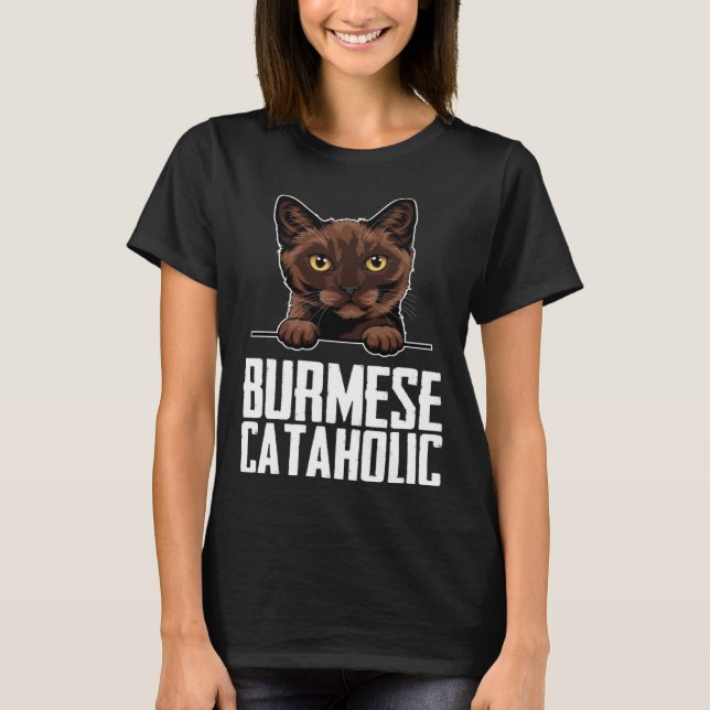 Burmese cataholic t shirt (Framsida)