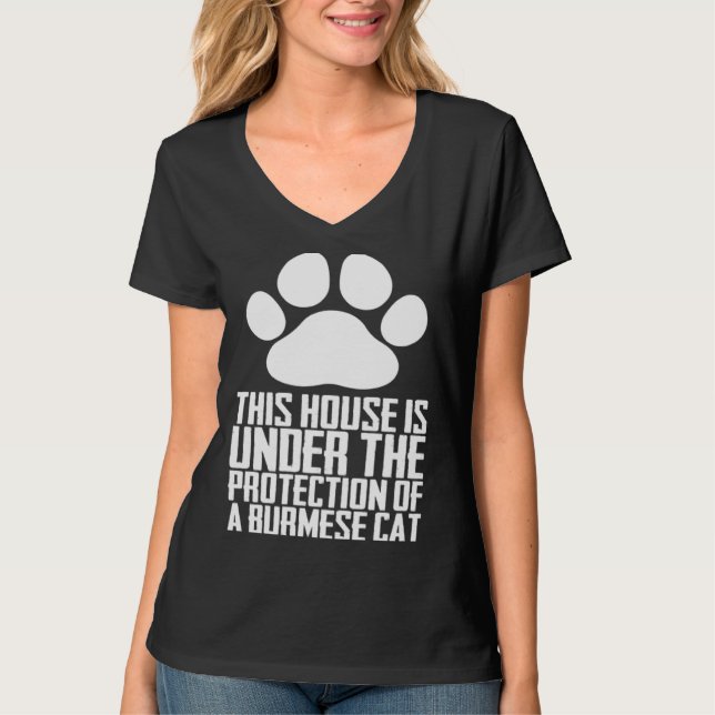 Burmese cats  Burmese mom  Burmese kitten T Shirt (Framsida)