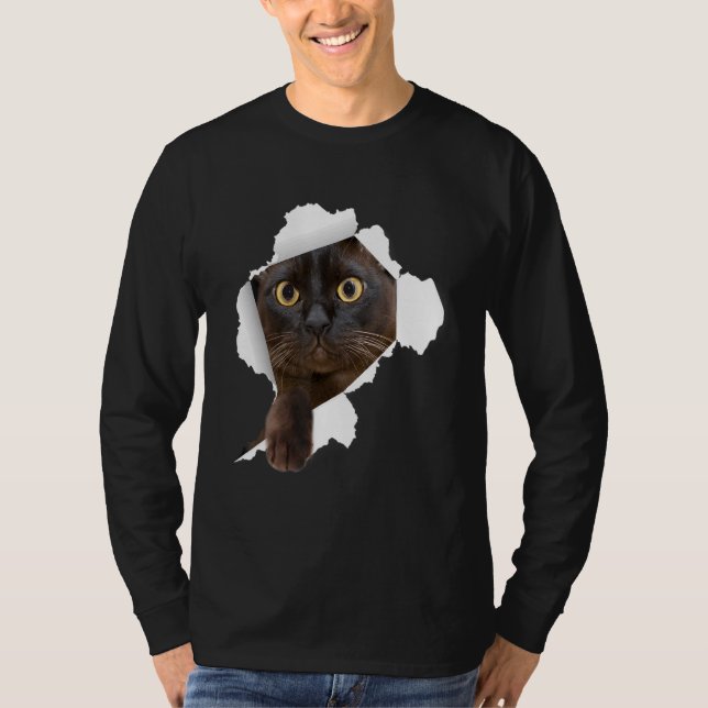 Burmese Cats Torn Trasa Kitten T Shirt (Framsida)