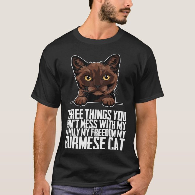 Burmese kitten  Burmese mother  Burmese mom T Shirt (Framsida)