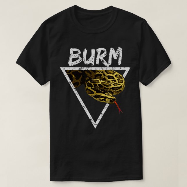 Burmese Python Snake Keeper Owner Geometric T Shirt (Design framsida)