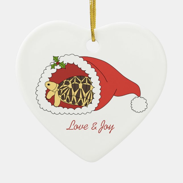 Burmese stjärnasköldpaddaprydnad (den santa julgransprydnad keramik (Framsidan)