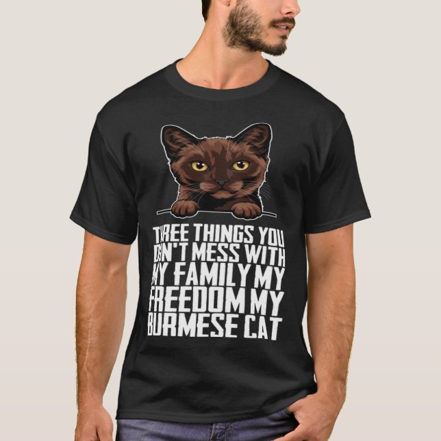 Burmeser  Burmesk katt  Burmesisk mamma T Shirt (Framsida)