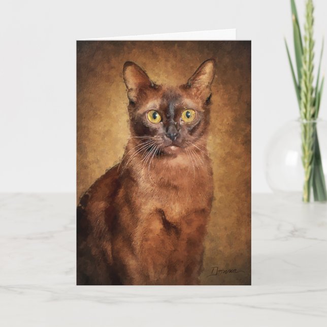 Burmesisk katt kort (Framsida)